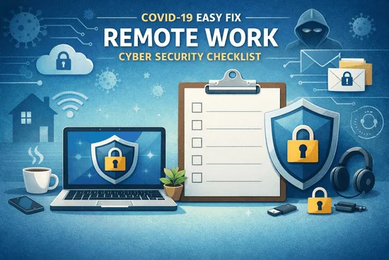 COVID-19 Easy Fix Remote Work Cyber Security Checklist